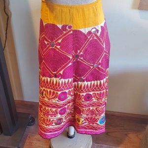 Vintage embroidered  circle skirt